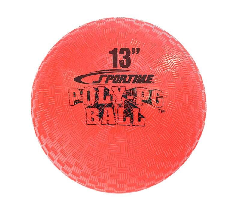 Sportime Poly PG Ball, 13 Inches, Red, Item Number 2095339